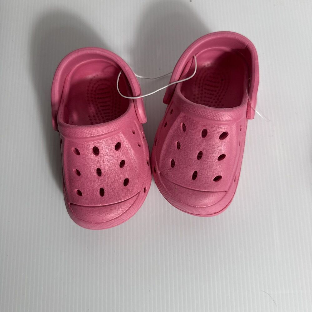 Children's Pink Clogs Shoes Rubber with Movable Heel Strap